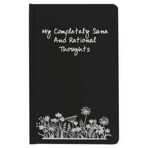 5 1/4" x 8 1/4" Black Lazerburst Journal-Lasers to Silver