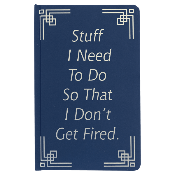 5 1/4" x 8 1/4" Blue Lazerburst Journal-Lasers to Silver