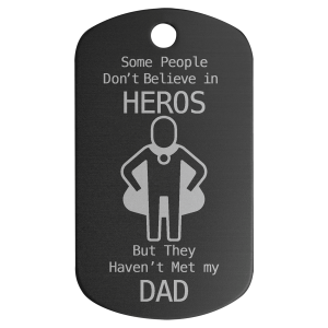 1" x 2" Black Anodized Aluminum G.I. Tag